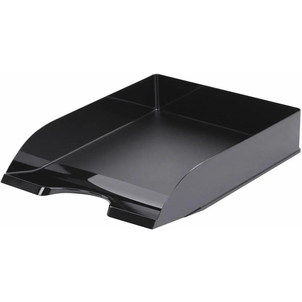 Лоток горизонтальный BRAUBERG Style 238105, для бумаг, 345x255x65, полистирол, черный