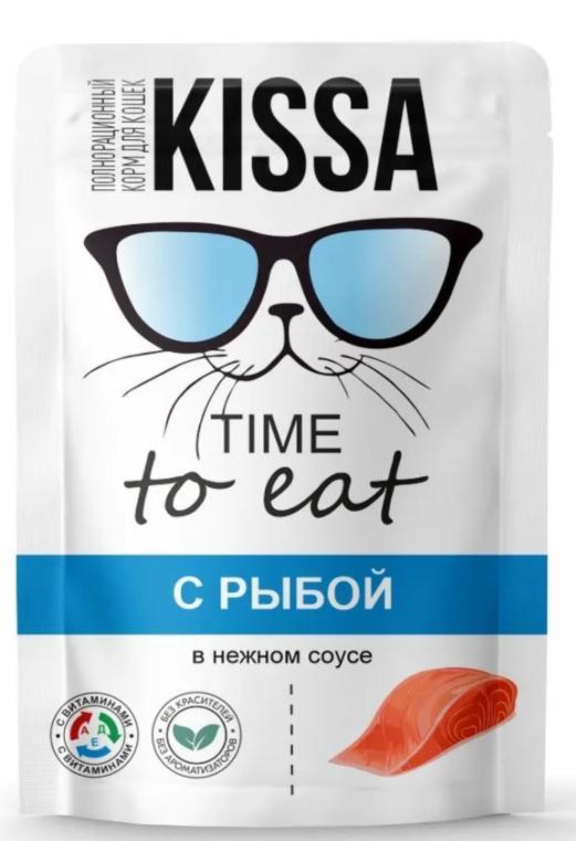 Влажный корм для кошек Kissa Рыба в соусе 75 гр., пауч