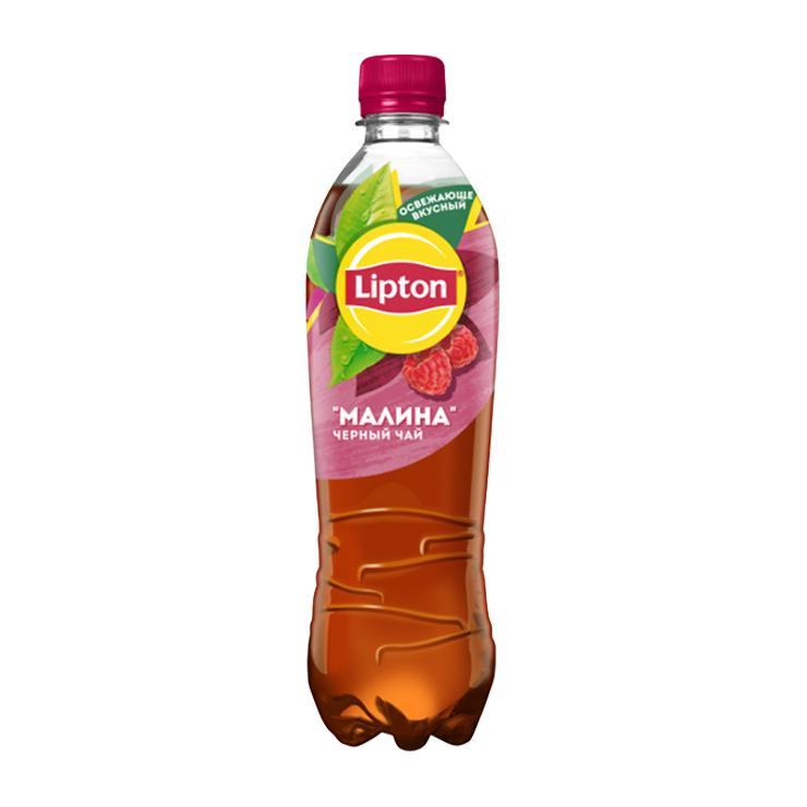 Чай холодный Lipton черный малина Россия 500 мл., ПЭТ