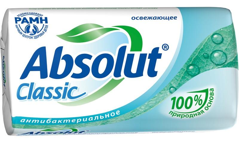 Мыло Absolut Classic Освежающее антибактериальное 90 гр., бумага