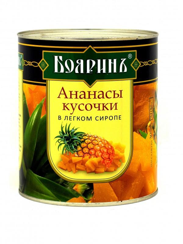Ананасы Добрая Трапеза кусочки в сиропе 850мл