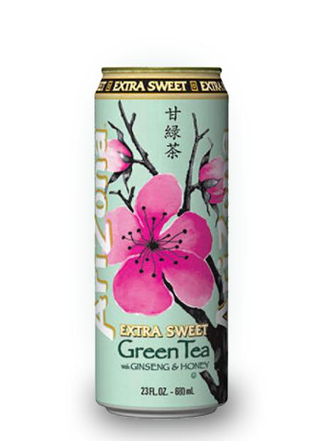 Чай холодный Arizona Extra Sweet Green Tea очень сладкий зеленый чай 680 мл., ж/б
