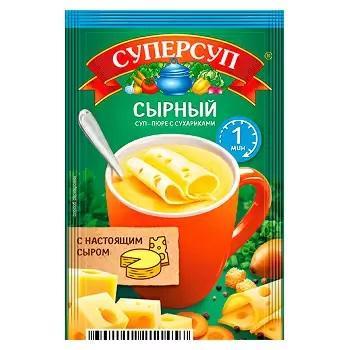Суп-пюре Суперсуп Сырный с сухариками 19 гр., саше
