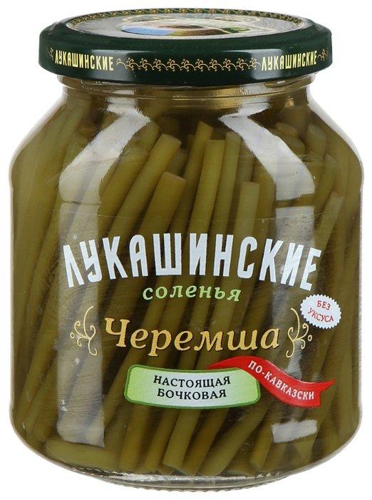 Черемша Лукашинские настоящая бочковая соленая по-кавказски 340 гр., стекло