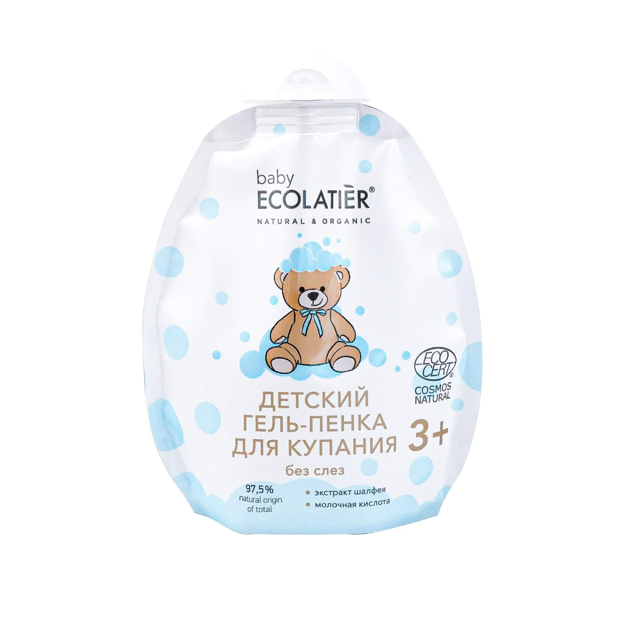 Гель-пенка для купания Ecolatier baby детский 3+ без слез 250 мл., дой-пак
