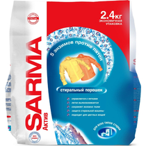 Стиральный порошок Sarma Актив Горная свежесть 2.4 кг., флоу-пак
