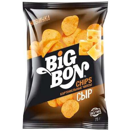 Чипсы Big Bon сыр 75 гр., флоу-пак