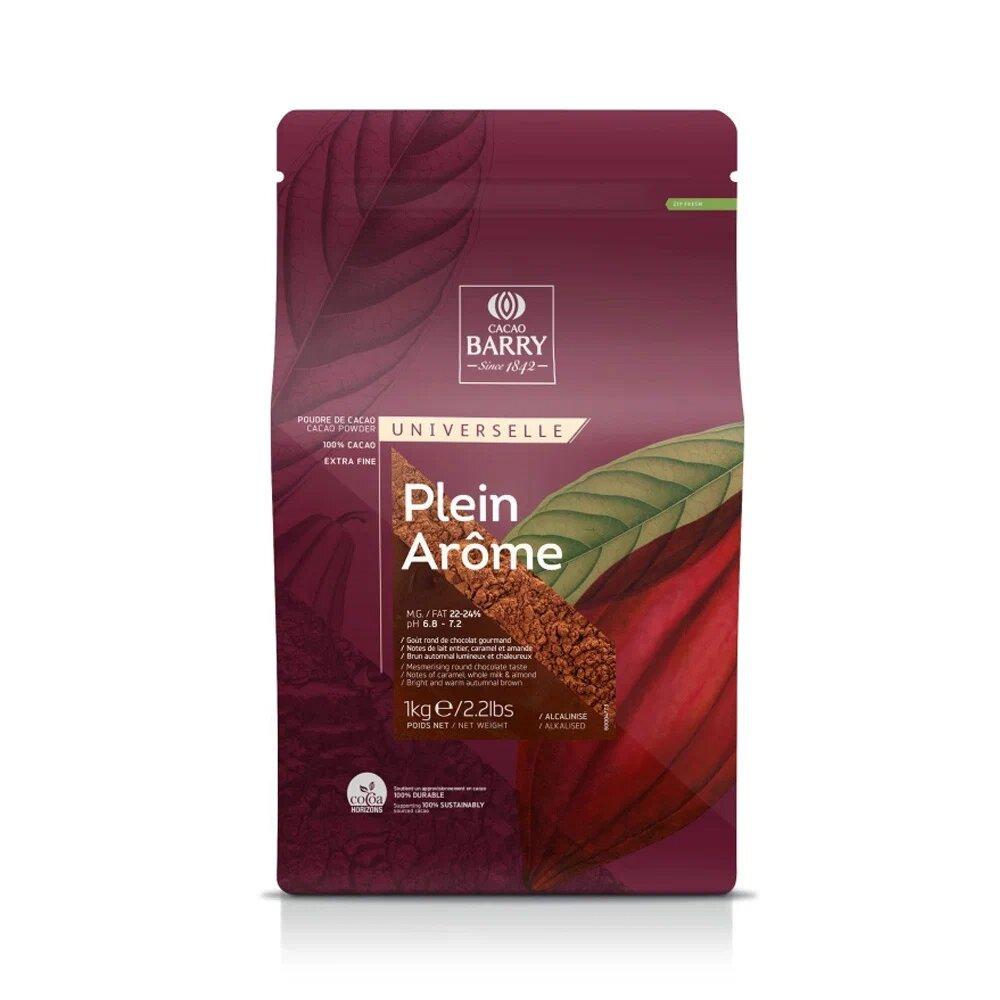 Какао-порошок Barry Callebaut Plein Arome алкализованный 1 кг., вакуум