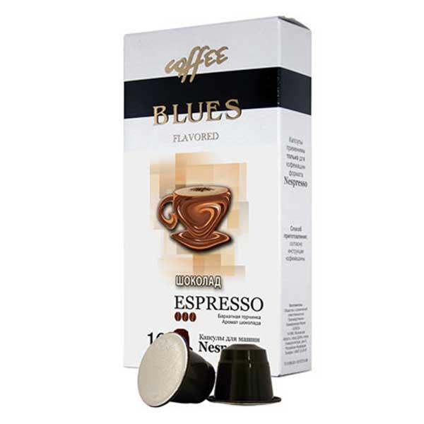 Кофе BLUES Espresso Шоколад 10капсул*5,5гр, картон