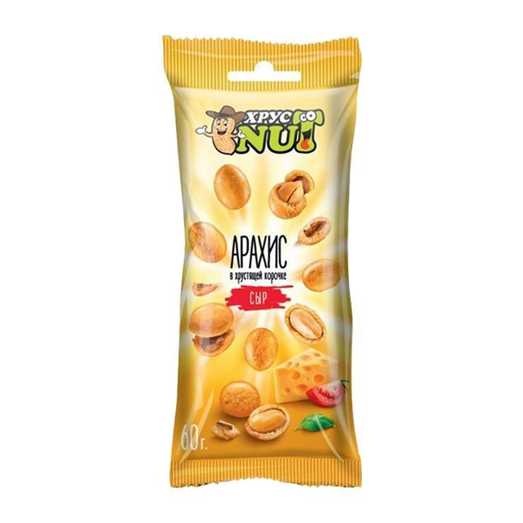 Арахис ХрустNUT нежный сыр в хрустящей корочке 50 гр., флоу-пак
