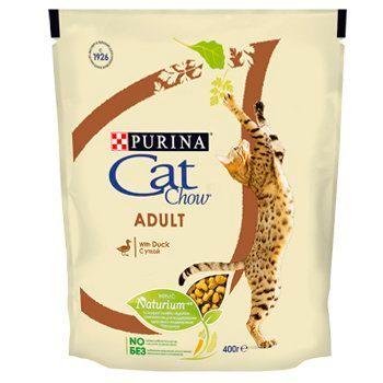 Корм для взрослых кошек сухой Cat Chow Purina Adult с уткой 400 гр., пакет