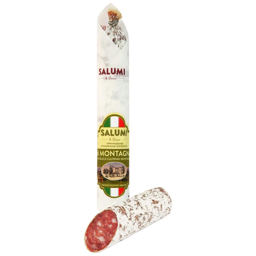 Колбаса сыровяленая Salumi di Bosco салями монтанья полусухая 200 гр., бумага