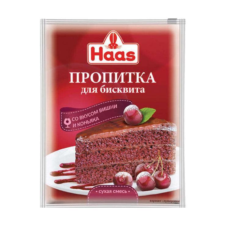 Пропитка для бисквита Haas со вкусом вишни и коньяка 80 гр., саше
