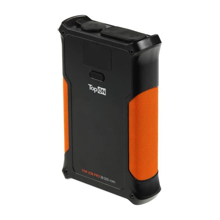 Внешний аккумулятор (Power Bank) TopON TOP-X38PRO, 38000мAч, черный/оранжевый [103362]