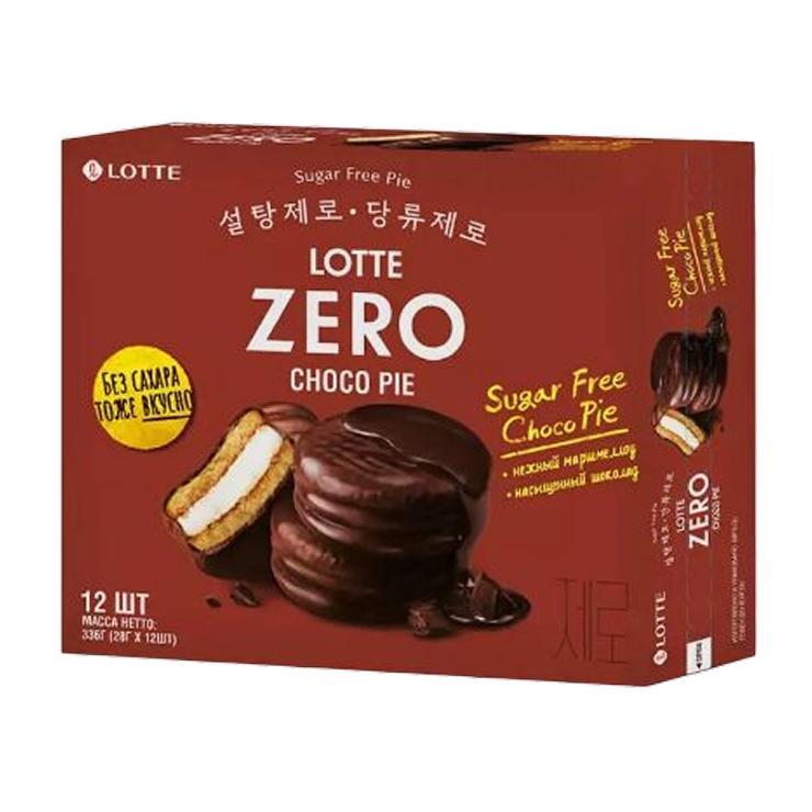 Печенье Lotte Zero Choco Pie 28 гр. х 12 шт., картон