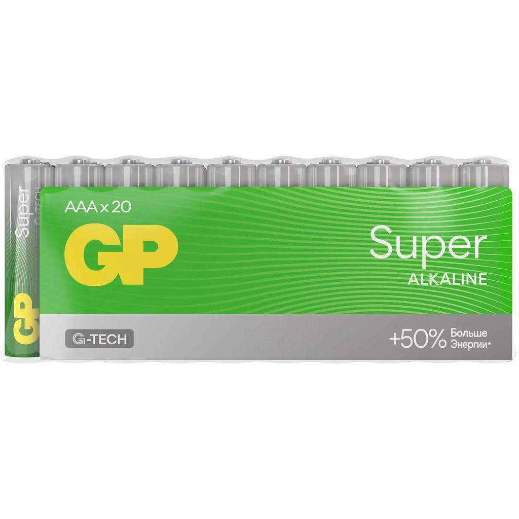 AAA Батарейка GP Super Alkaline 24AA21-2CRSWC20, 20 шт.