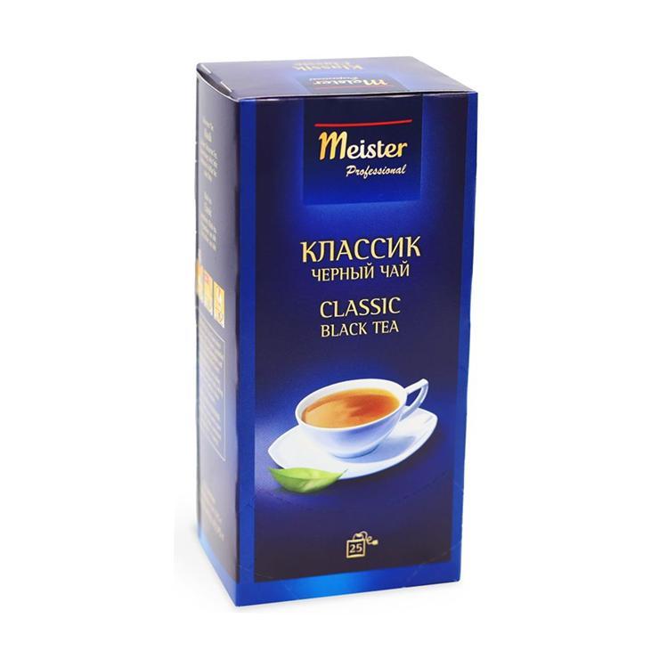 Чай MEISTER professional классик черный 25 пакетиков 52,5 гр., картон