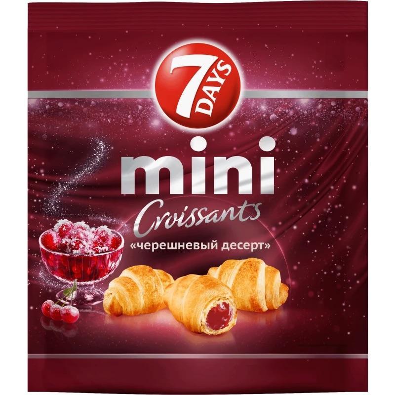 Круассаны 7 Days мини c начинкой черешня 300 гр., флоу-пак