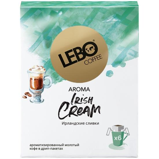 Кофе Lebo IRISH CREAM в дрип-пакете с ароматом ирландских сливок арабика 6 штук 63 гр., картон