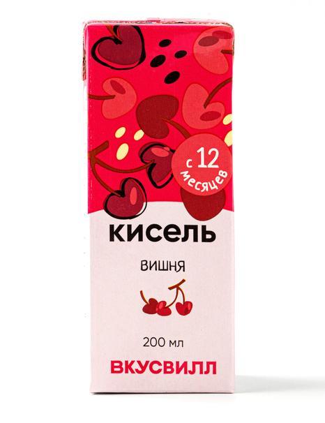 Кисель детский ВкусВилл Вишня 200 гр., тетра-пак