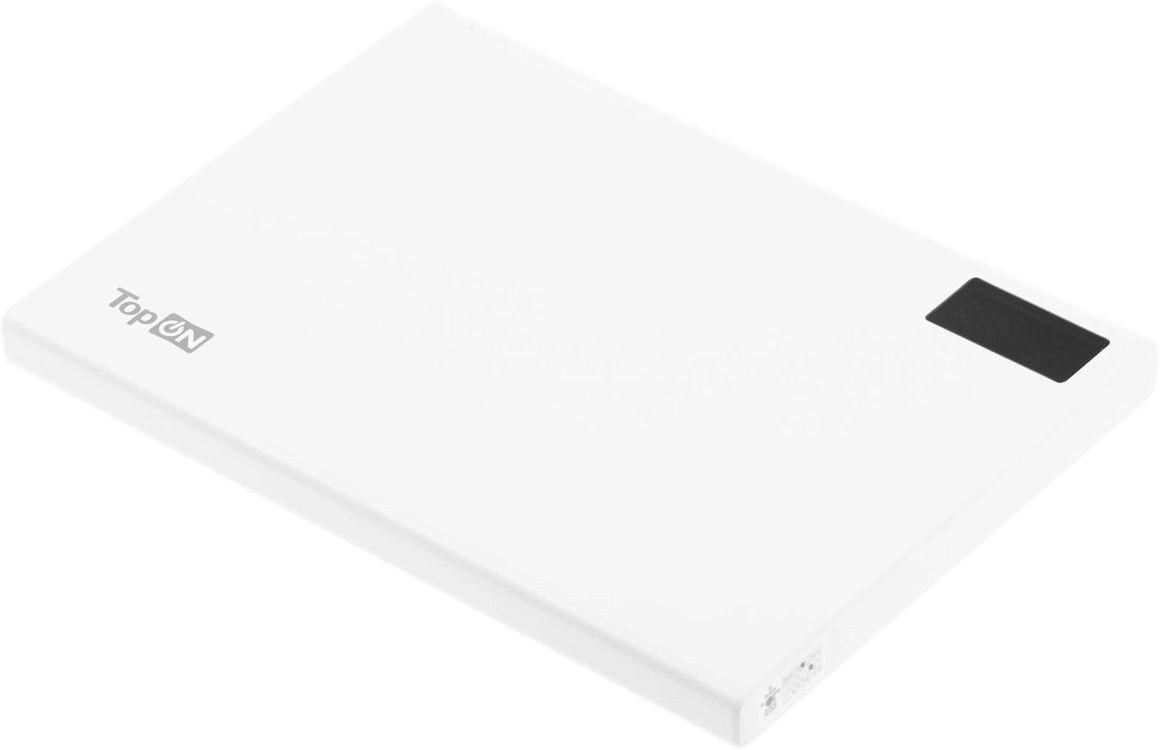 Внешний аккумулятор (Power Bank) TopON TOP-MAX2, 30000мAч, белый [102468]