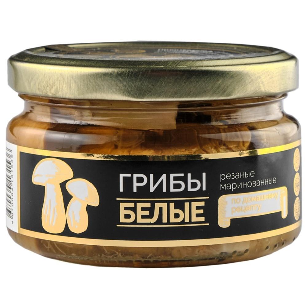 Грибы Грибной Алтай Белые резаные маринованные 150 гр., стекло
