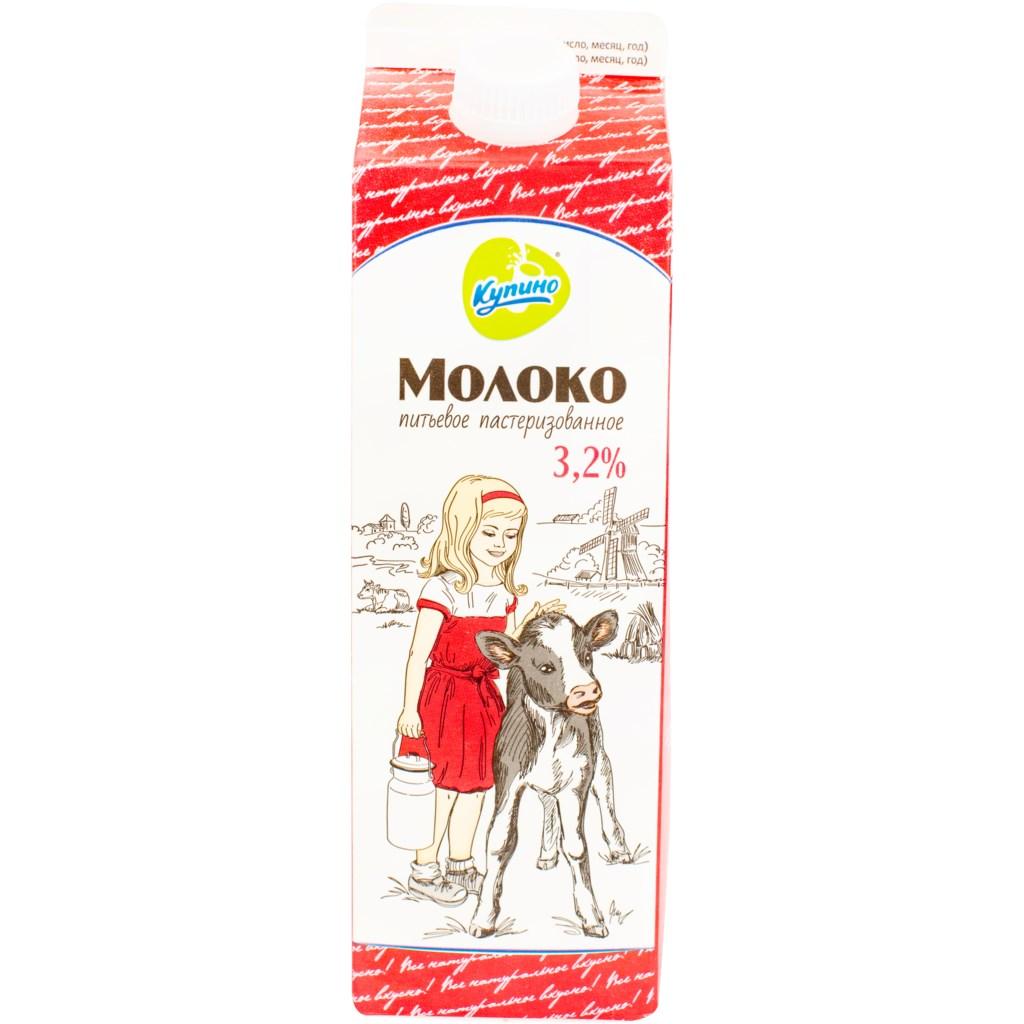 Молоко 3,2 % Купино, 900 мл., тетра-пак