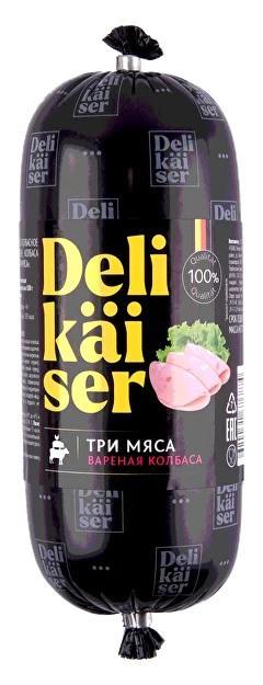 Колбаса вареная Delikaiser Три мяса 400 гр., вакуум