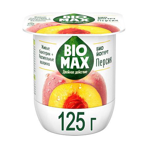 Биойогурт c Персиком 2,2%, Bio Max, 125 гр, ПЭТ