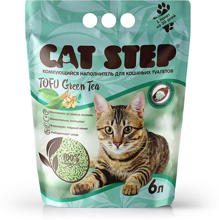 Наполнитель для кошачьего туалета Cat Step Tofu Green Tea 6 л., дой-пак