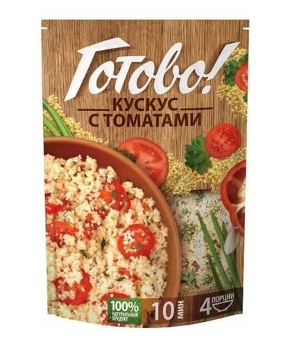 Кускус Готово! с томатами 250 гр., дой-пак