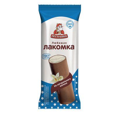 Мороженое Пестравка Любимая лакомка пломбир 15% 80 гр., флоу-пак