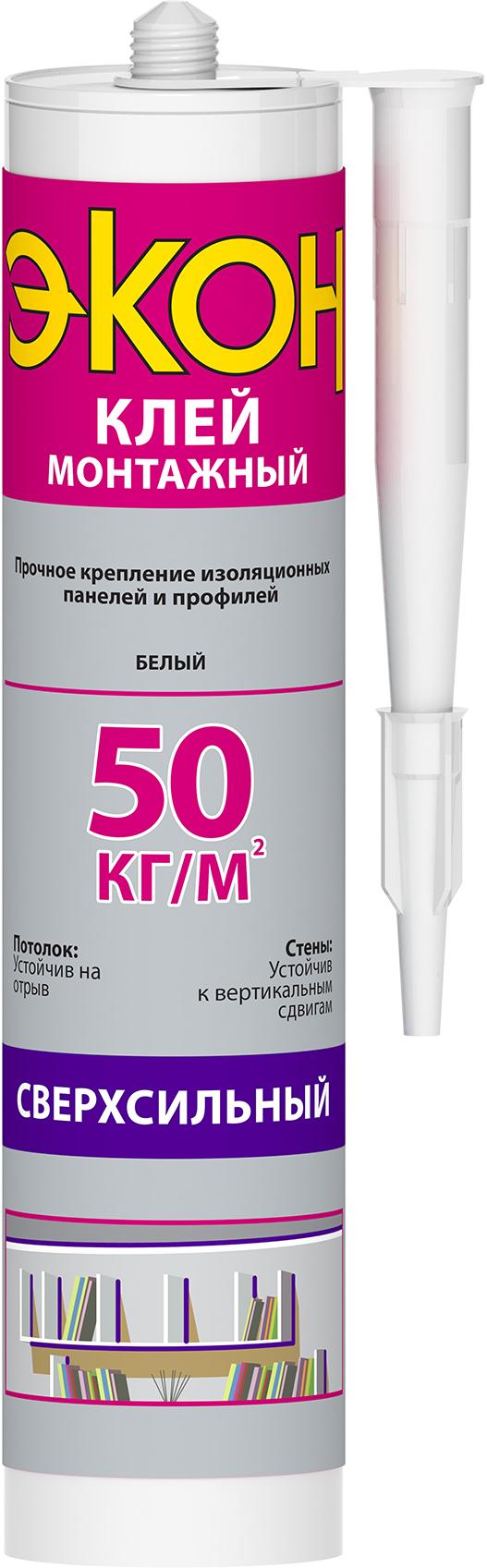 Клей монтажный ЭКОН Сверхсильный 400 гр., картридж