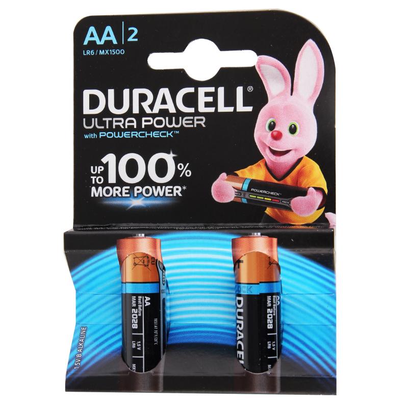 Батарейка Duracell Ultra Power LR6-2BL 2шт.