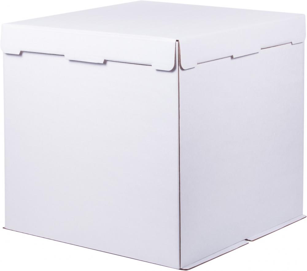 Коробка для торта 300х300х300 мм Forgenika EB 300(300х300) Эконом, без окна, крышка в компл., без руч., бел., карт., 10 шт/кор. 10 шт/упак РОССИЯ EB 300(300х300) / NEW, 10 шт