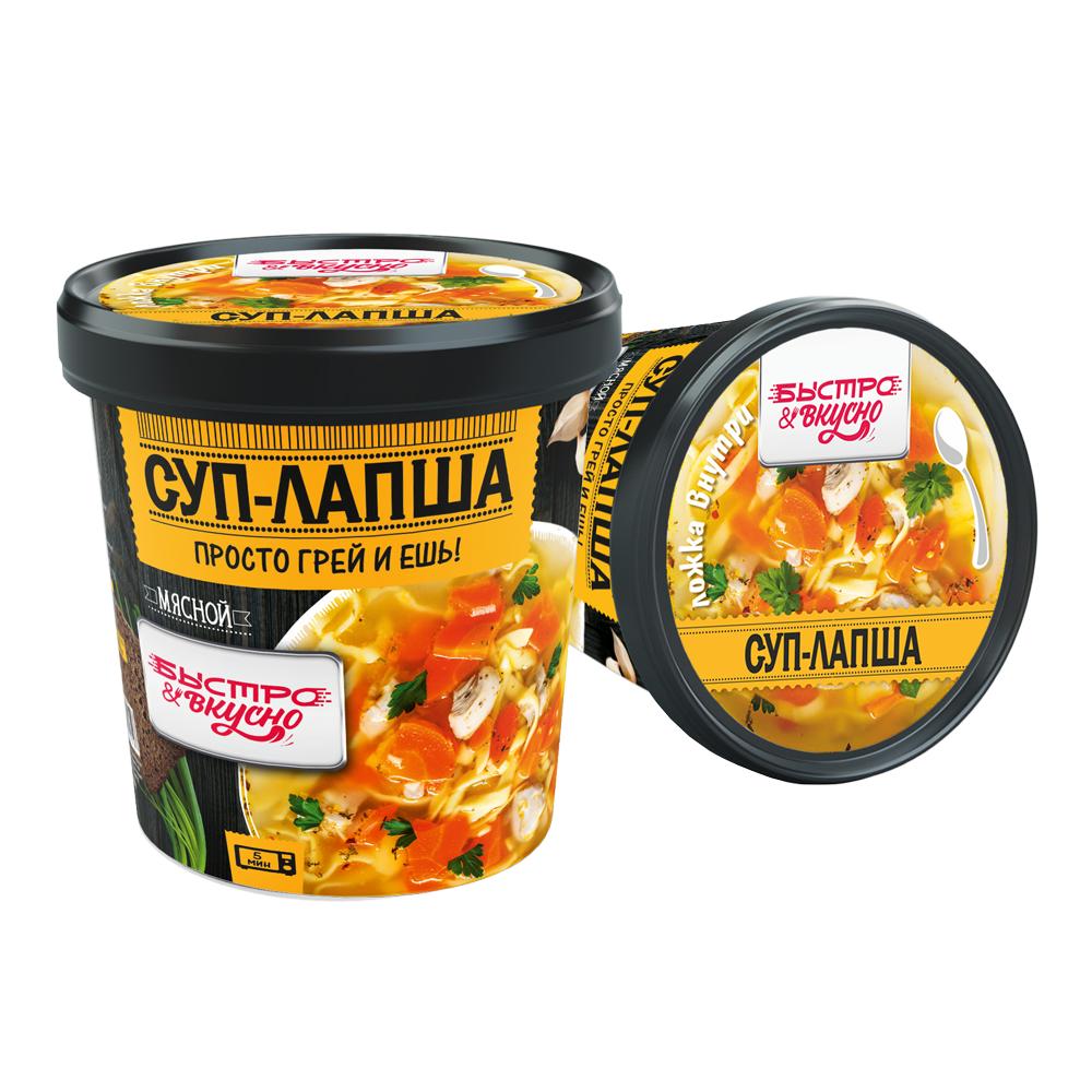 Суп-лапша Быстро&вкусно 250 гр., стакан