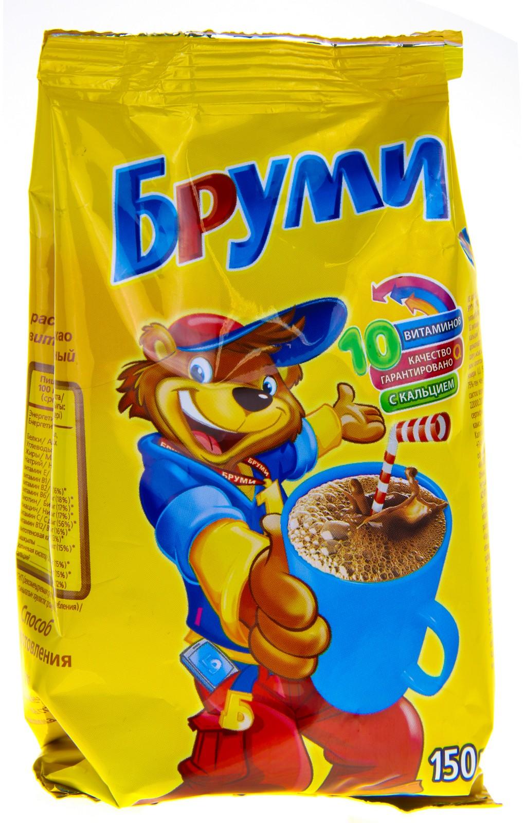 Какао Бруми растворимый 150 гр., флоу-пак