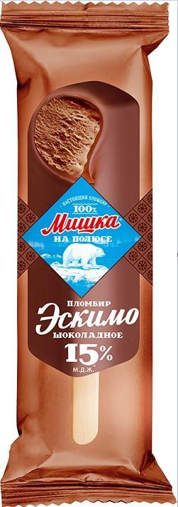 Мороженое эскимо Мишка на полюсе шоколадное 65 гр., флоу-пак