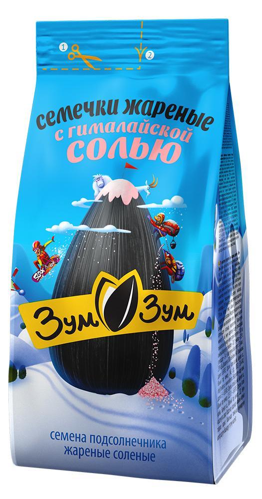 Семечки подсолнечника Зум-Зум жареные с гималайской солью 90 гр., флоу-пак