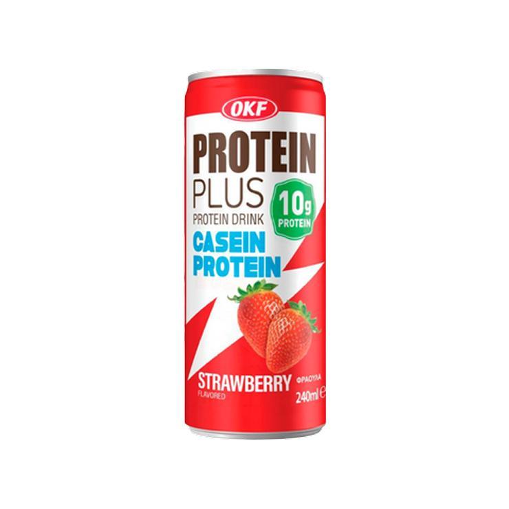 Напиток OKF Protein Plus Strawberry протеиновый Корея 240 мл., ж/б