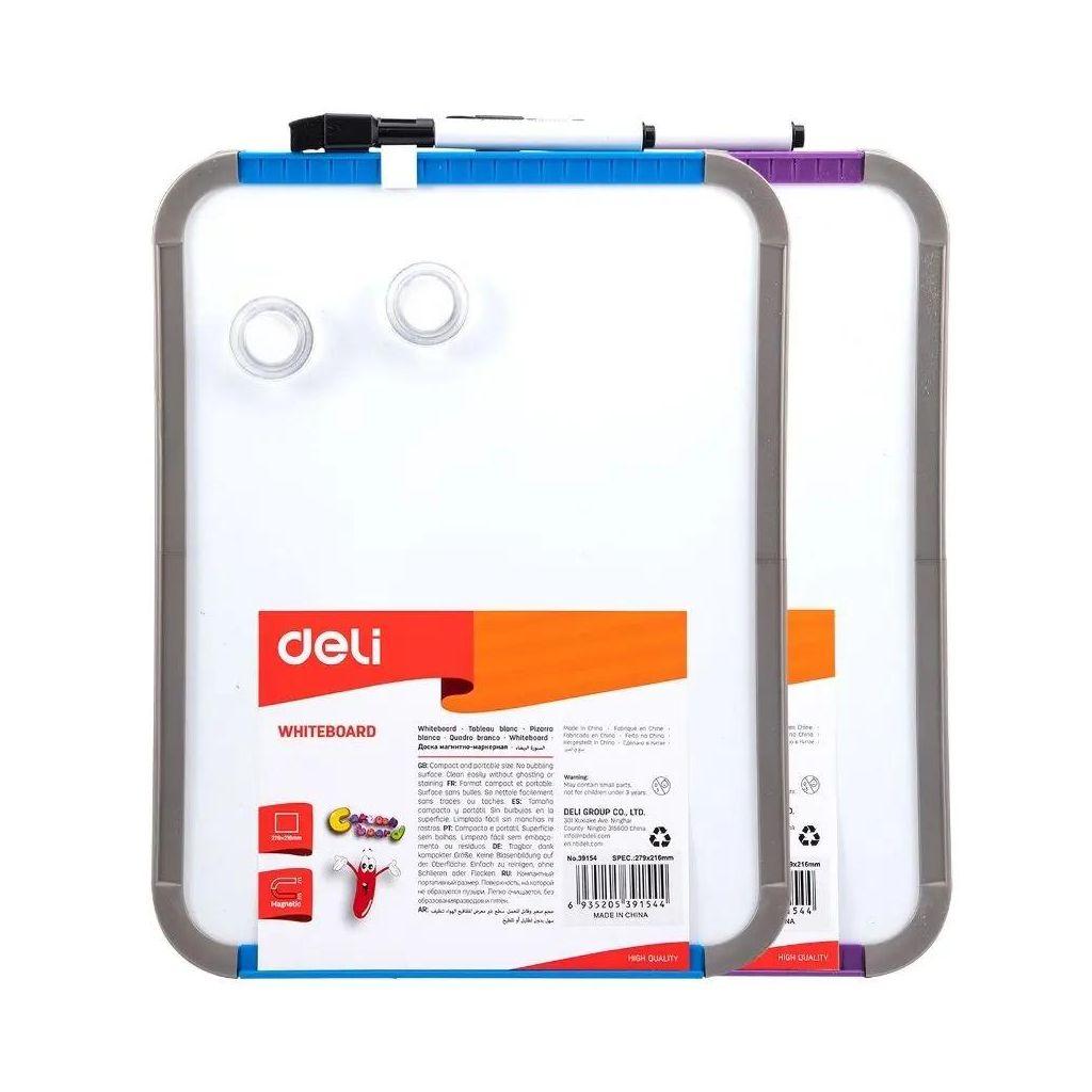Доска магнитно-маркерная Deli E39154 белый 21x28см
