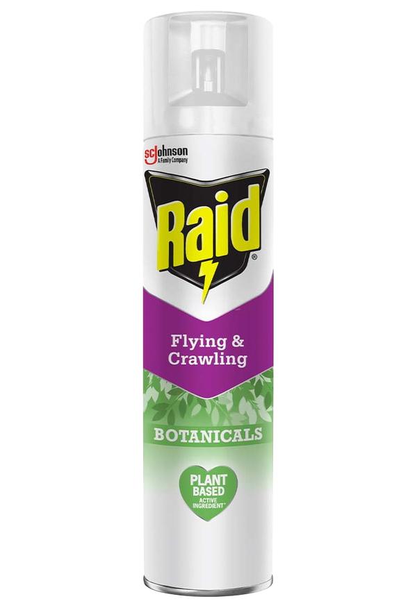 Аэрозоль от летающих и ползающих насекомых Raid botanicals, 300 мл., аэрозоль