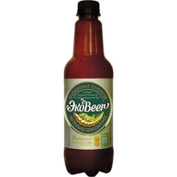 Пиво ЭкоBeer светлое фильтрованное пастеризованное 4,5% 500 мл., ПЭТ