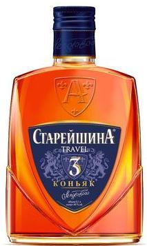 Коньяк Старейшина Трэвел 3 года 40% Россия 100 мл., стекло