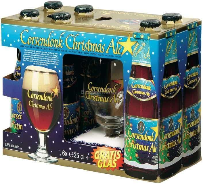 Набор пивной Corsendonk Christmas Ale темное 8.1% 6х250 мл. + бокал, картон