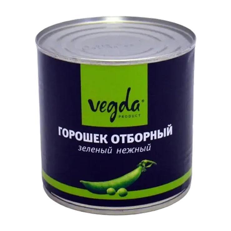 Горошек Vegda Product отборный зеленый нежный 425 мл., ж/б