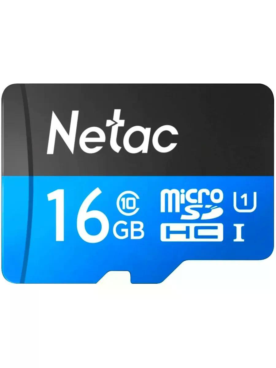 Карта памяти microSDHC Netac 16 ГБ, Class 10, P500 Ultra, 1 шт., без адаптера [nt02p500ult-016g-s]