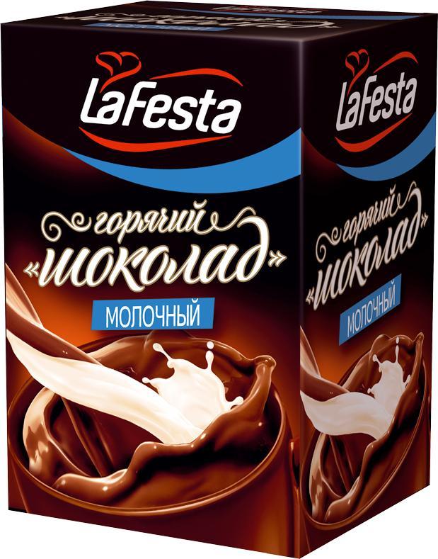 Горячий шоколад La Festa Молочный 22 гр. х 10 шт., картон