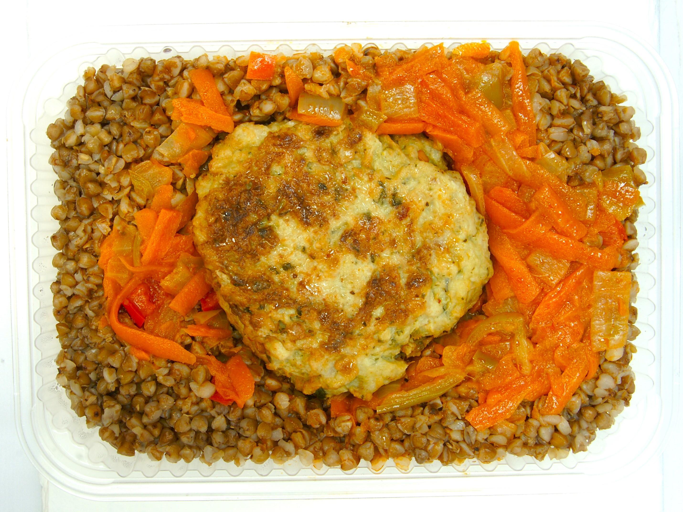 Гречка с куриной котлетой 290 гр., ПЭТ