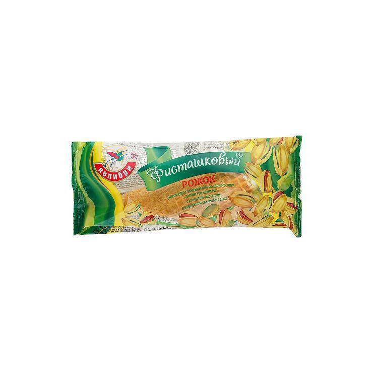 Мороженое рожок Колибри фисташковый 90 гр., флоу-пак
